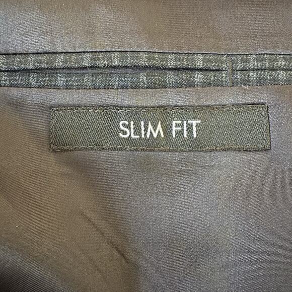 Jos A Bank Traveler Slim Fit Check Blazer Sport Coat Blazer Jacket Mens Size 48R - Picture 7 of 8